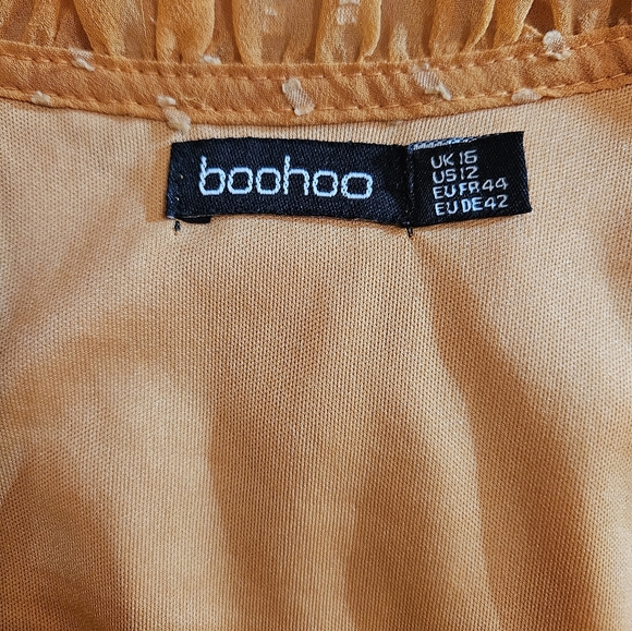 Elegant Orange Women's Dress - Picture 4 of 4